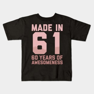 60Th Age 60 Grandma 1961 Kids T-Shirt